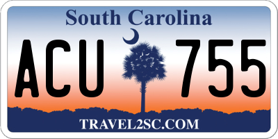 SC license plate ACU755