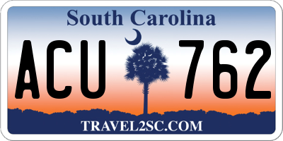 SC license plate ACU762
