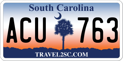 SC license plate ACU763