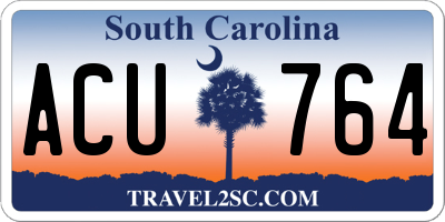 SC license plate ACU764