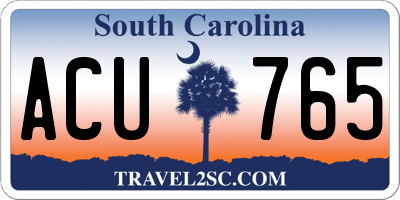 SC license plate ACU765