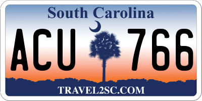 SC license plate ACU766