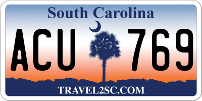 SC license plate ACU769