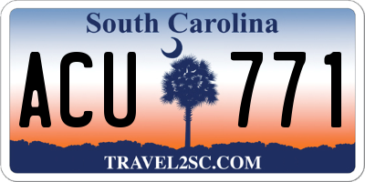 SC license plate ACU771