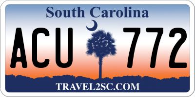 SC license plate ACU772