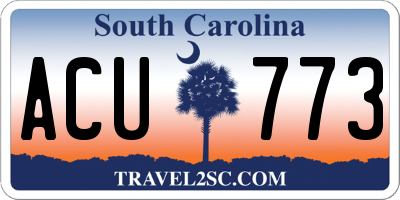 SC license plate ACU773