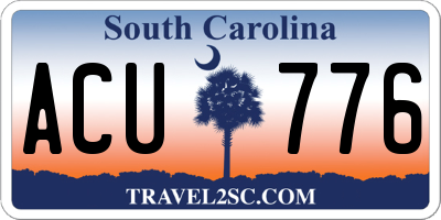 SC license plate ACU776