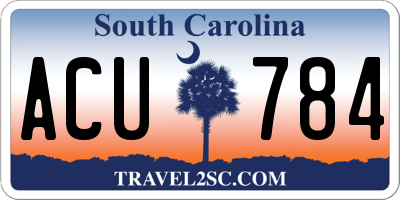 SC license plate ACU784
