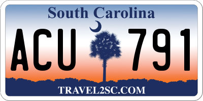 SC license plate ACU791