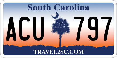 SC license plate ACU797