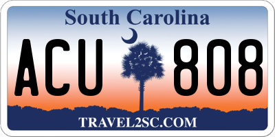 SC license plate ACU808