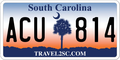 SC license plate ACU814
