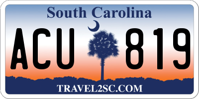 SC license plate ACU819