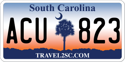 SC license plate ACU823