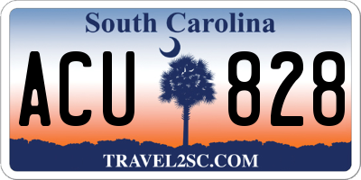 SC license plate ACU828