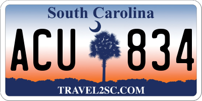SC license plate ACU834