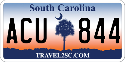 SC license plate ACU844
