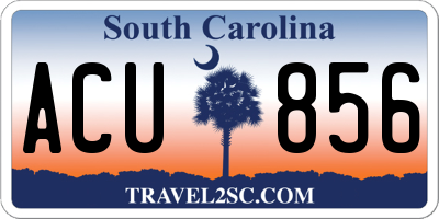 SC license plate ACU856