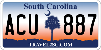 SC license plate ACU887