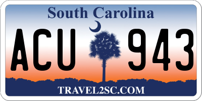 SC license plate ACU943