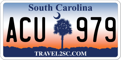 SC license plate ACU979