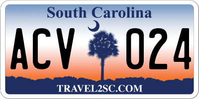 SC license plate ACV024