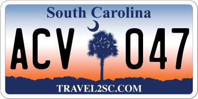 SC license plate ACV047