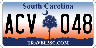 SC license plate ACV048