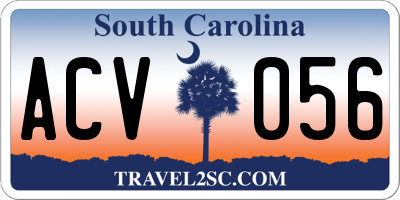 SC license plate ACV056