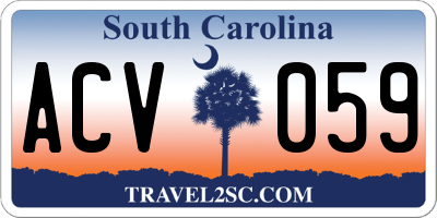 SC license plate ACV059