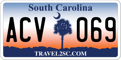 SC license plate ACV069