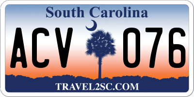 SC license plate ACV076