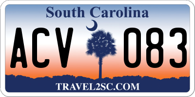 SC license plate ACV083