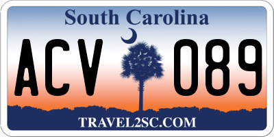 SC license plate ACV089