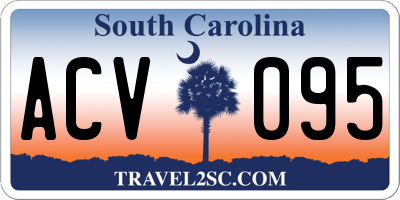 SC license plate ACV095