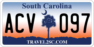 SC license plate ACV097