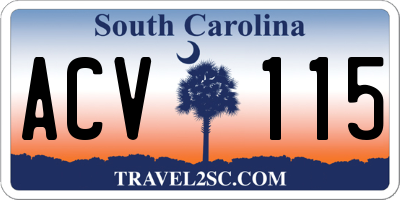 SC license plate ACV115
