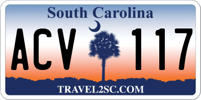 SC license plate ACV117