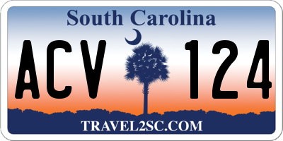 SC license plate ACV124