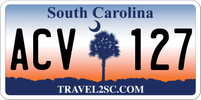 SC license plate ACV127