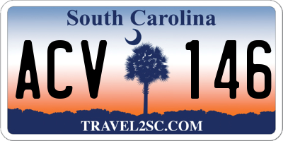 SC license plate ACV146
