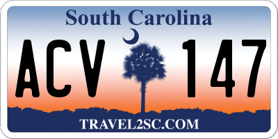 SC license plate ACV147