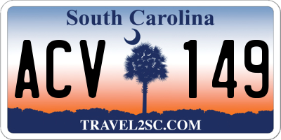 SC license plate ACV149