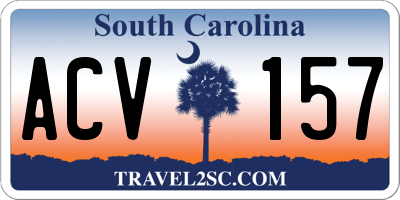 SC license plate ACV157