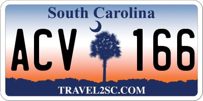 SC license plate ACV166