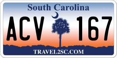 SC license plate ACV167