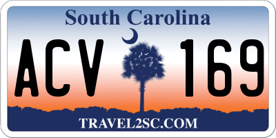 SC license plate ACV169