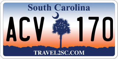 SC license plate ACV170