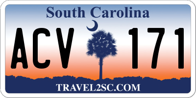 SC license plate ACV171