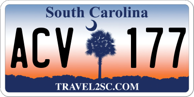 SC license plate ACV177